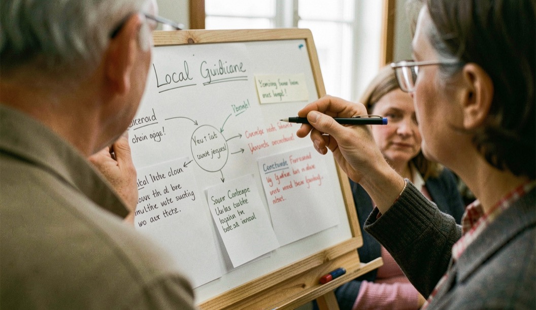 Supporting example showing local guidance alongside contextual notes